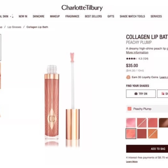 Charlotte Tilbury "Peachy Plump" collagen lip bath - Picture 5 of 7